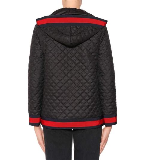 gucci coat 2018|Gucci black diamond quilted coat.